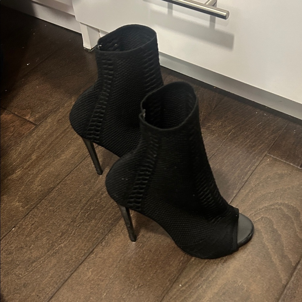 Tony Bianco Azra Black Peep Toe Boots